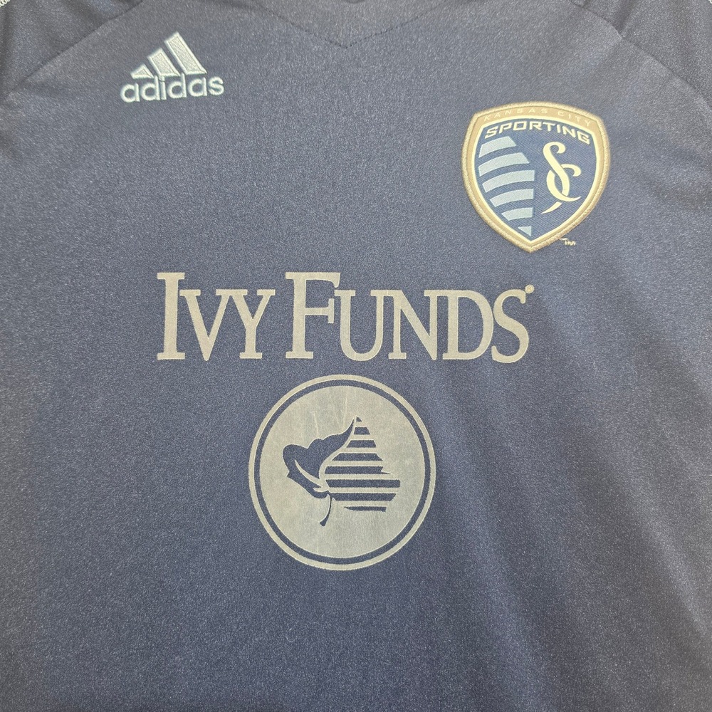 Adidas Sporting Kansas City MLS Ivy Funds ClimaCool Soccer Jersey Mens Small - Picture 4 of 13